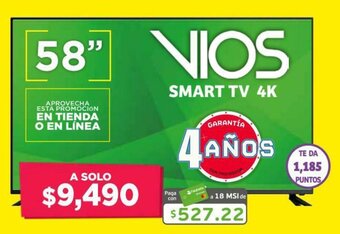 VIos Smart TV 4K 58"