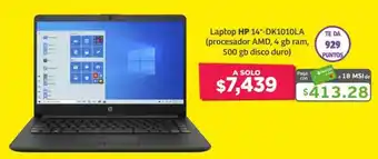 Soriana Híper HP Laptop 14" DK1010LA oferta