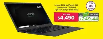 Soriana Híper Ghia Laptop 14.1" mod. 313 oferta