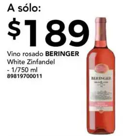 City Club Vino rosado BERINGER White Zinfandel - 1/750 ml oferta