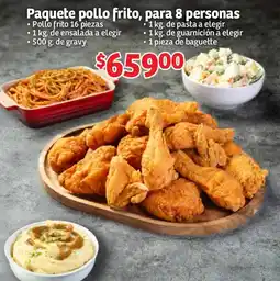 Soriana Híper Paquete pollo frito, para 8 personas oferta