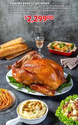 Soriana Híper Paquete pavo 12 personas oferta