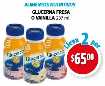 Farmacias Guadalajara Alimentos Nutritivos Glucerna Fresa O Vainilla 237ml oferta