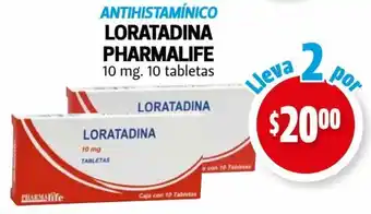 Farmacias Guadalajara Loratadina Pharmalife 10mg oferta