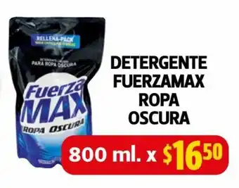 Farmacias Guadalajara Detergente Fuerzamax Ropa Oscura 800ml oferta