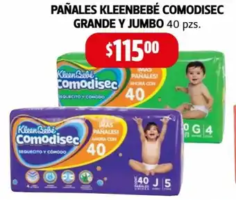 Farmacias Guadalajara Pañales Kleenbebé Comodisec Grande Y Jumbo 40pzs oferta