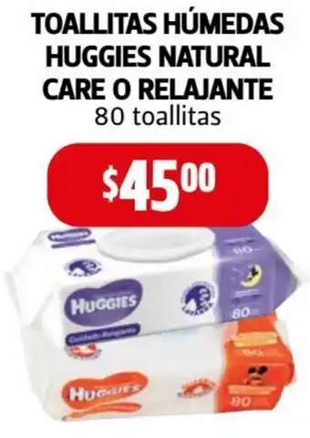 Farmacias Guadalajara Toallitas Húmedas Huggies Natural Care O Relajante 80 Toallitas oferta