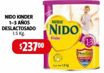Farmacias Guadalajara Nido Kinder 1-3 Años Deslactosado 1.5kg oferta