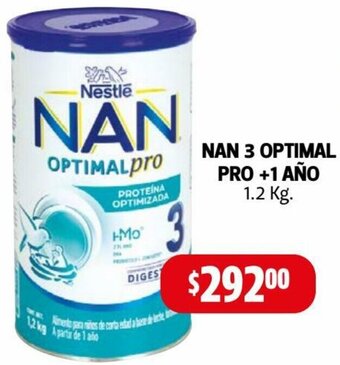 Farmacias Guadalajara Nan 3 Optimal Pro +1 Año1.2kg oferta
