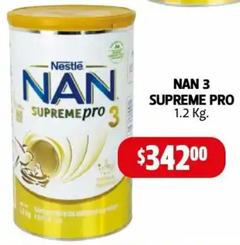 Farmacias Guadalajara Nan 3 Supreme Pro 1.2kg oferta