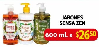 Farmacias Guadalajara Jabones Sensa Zen 600ml oferta