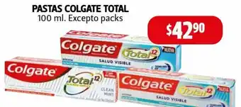 Farmacias Guadalajara Pastas Colgate Total 100ml oferta