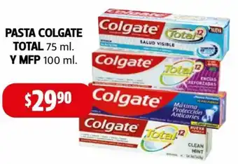 Farmacias Guadalajara Pasta Colgate Total 75ml, Y MFP 100ml oferta