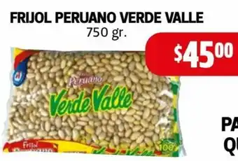 Farmacias Guadalajara Frijol Peruano Verde Valle 750gr oferta