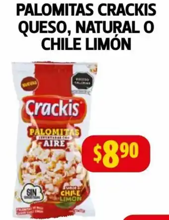 Farmacias Guadalajara Palomitas Crackis Queso, Natural O Chile Limón oferta