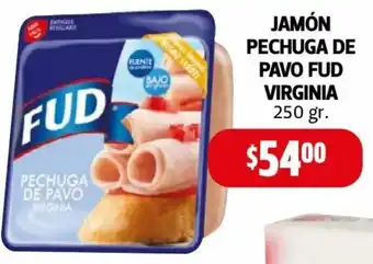 Farmacias Guadalajara Jamón Pechuga de Pavo Fud Virginia 250gr oferta