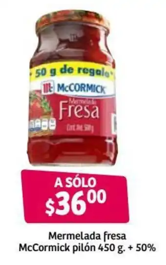 Soriana Híper Mermelada Fresa McCormick Pilón 450g + 50% oferta