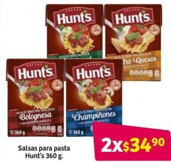 Soriana Híper Salsas para Pasta Hunt's 360g oferta