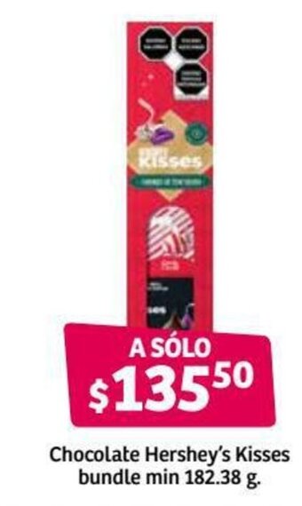 Soriana Híper Chocolate Hershey's Kisses Bundle min 182.38g oferta