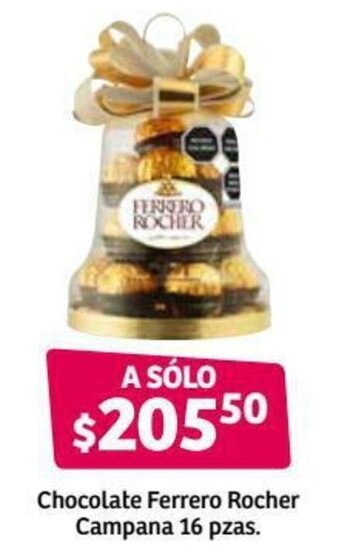 Soriana Híper Chocolate Ferrero Rocher Campana 16pzas oferta