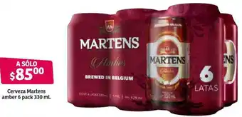 Soriana Híper Cerveza Martens Amber 6 Pack 330ml oferta