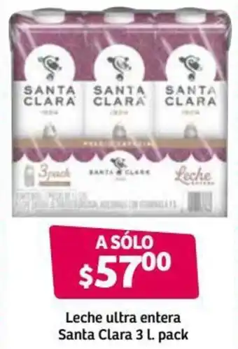 Soriana Híper Leche Ultra Entra Santa Clara 3L Pack oferta