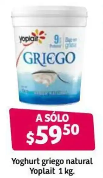 Soriana Híper Yoghurt Griego Natural Yoplait 1kg oferta