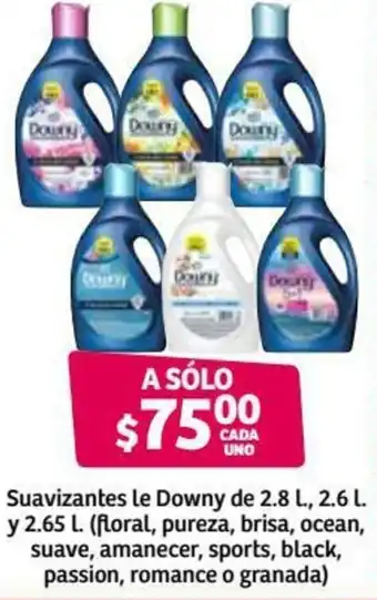 Soriana Híper Suavizante Le Downy de 2.8L, 2.6L y 2.65L oferta