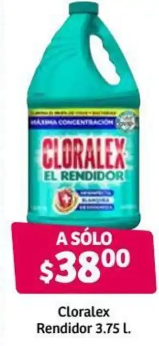 Soriana Híper Cloralex Rendidor 3.75L oferta