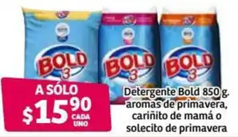Detergente Bold 850g Aromas de Primavera, Cariñito de Mamá o Solecito de Primavera