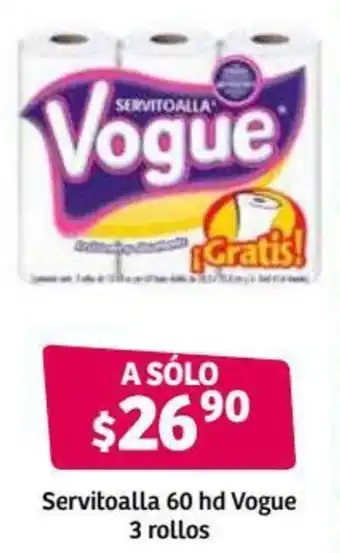 Soriana Híper Servitoalla 60 HD Vogue 3 Rollos oferta
