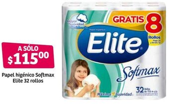 Soriana Híper Papel Higiénico Softmax Elite 32 Rollos oferta