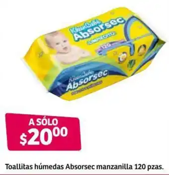 Soriana Híper Toallitas Húmedas Absorsec Manzanilla 120pzas oferta