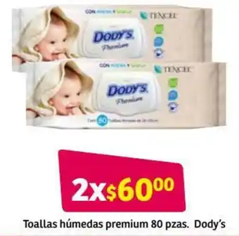 Toallas Húmedas Premium 80pzas Dody's