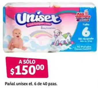 Soriana Híper Pañal Unisex et. 6 de 40pzas oferta