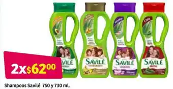 Shampoos Savilé 750 y 730ml