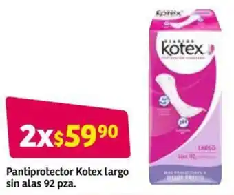 Soriana Híper Pantiprotector Kotex Largo Sin Alas 92pza oferta