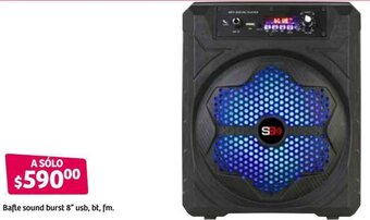 Bafle Sound Burst 8" USB, BT,FM