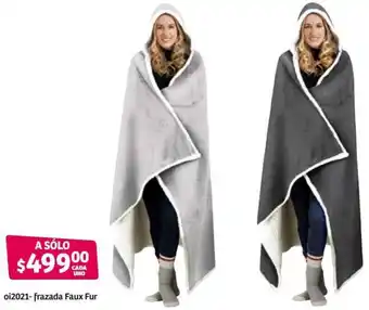 Soriana Híper oi2021-Frazada Faux Fur oferta