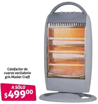 Soriana Híper Calefactor de Cuarzo Oscilatorio Gris Master Craft oferta