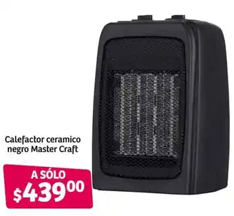 Soriana Híper Calefactor Ceramico Negro Master Craft oferta