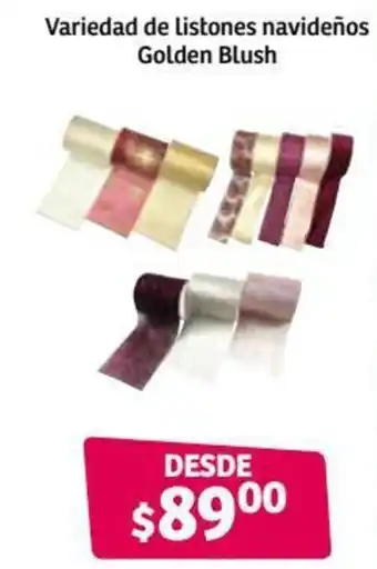 Soriana Híper Variedad de Listones Navideños Golden oferta