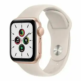 Costco Apple Watch SE (GPS) Caja de aluminio oro 40mm con correa deportiva blanco estrella oferta