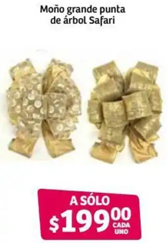 Soriana Híper Moño Grande Punta de Árbol Safari oferta