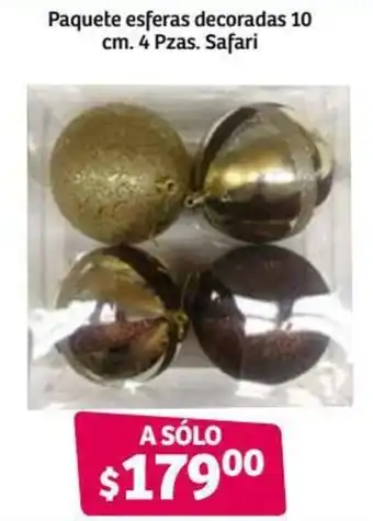 Soriana Híper Paquete Esferas Decoradas 10cm 4Pzas Safari oferta