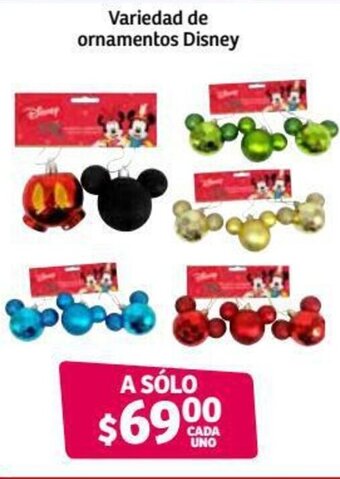 Soriana Híper Variedad de Ornamentos Disney oferta