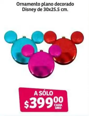 Soriana Híper Ornamento Plano Decorado Disney de 30x25.5cm oferta