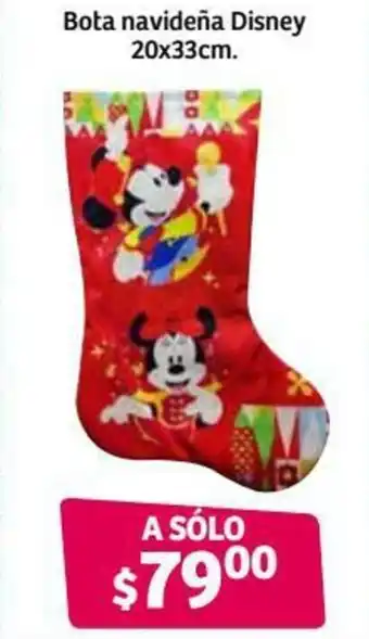Soriana Híper Bota Navideña Disney 20cm x 33cm oferta