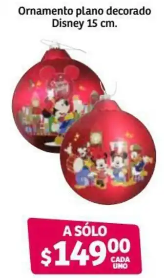 Soriana Híper Ornamento Plano Decorado Disney 15cm oferta