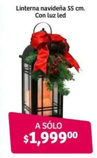 Soriana Híper Linterna Navideña con Luz Led 55cm oferta